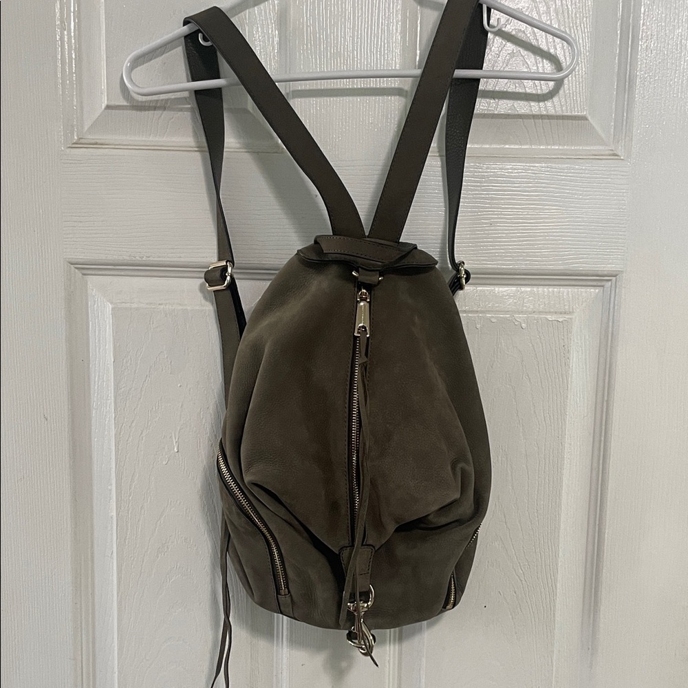 Rebecca Minkoff Julian Suede Olive Backpack exclusive to Nordstrom